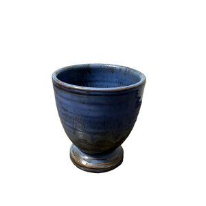 Shearwater Pottery 3.5 Inch Dark Wisteria Blue Pine Cone Small Goblet